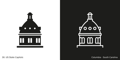 Columbia – South Carolina State Capitol Icon