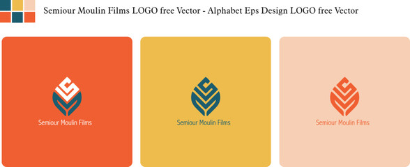 Semiour Moulin Films LOGO free Vector - Alphabet Eps Design LOGO free Vector