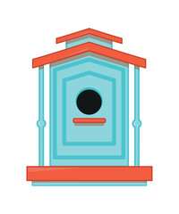 Colorful bird house. Lovely birdhouse.