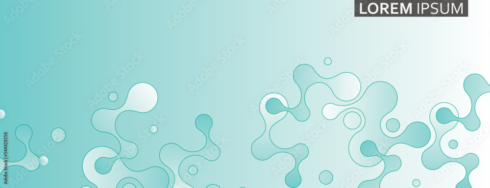 Aufkleber abstract vector design with geometric connect molecules creative graphic shapes medicine and biology