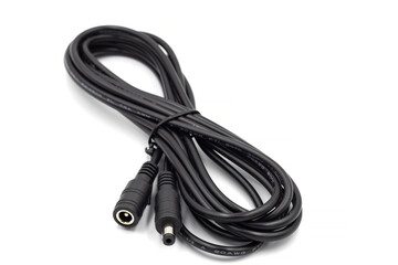 DC extension cord isolated on white background