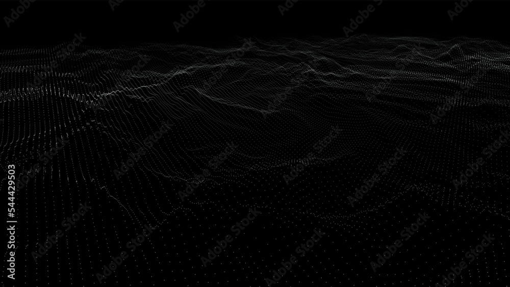 Poster abstract futuristic background. big data visualization. network connection. data transfer. 3d render