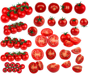 set of red cocktail tomatoes
