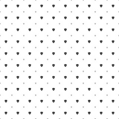 Square seamless background pattern from geometric shapes are different sizes and opacity. The pattern is evenly filled with small black fire protection symbols. Vector illustration on white background