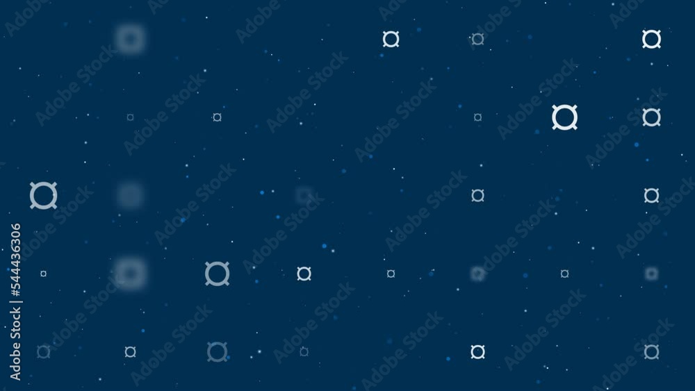 Poster template animation of evenly spaced currency signs of different sizes and opacity. animation of tran