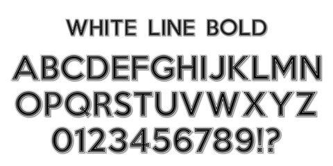 Alphabet bold retro sans serif font letters typography. Vintage alphabet letters font and number. Retro classic sans serif alphabet font.