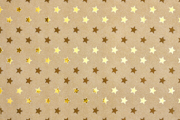 Gold background with glittering golden stars.