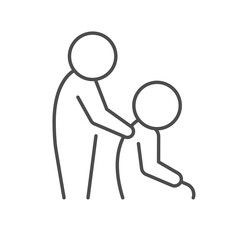 Neck massage line outline icon