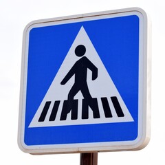 Detalle de una señal de paso de peatones