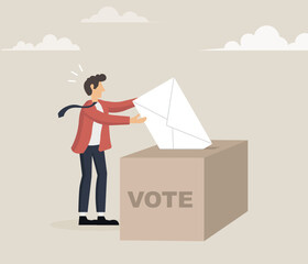 Vote vector on white background, illustration design.
