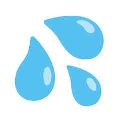 Sweat Droplets vector icon. Isolated wet sex sperm sign symbol.