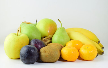 Close up, variety of fruits, beneficial, with healthy properties for our organism.