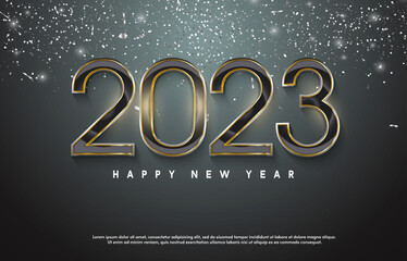 Fototapeta na wymiar 2023 new year, happy new year with number