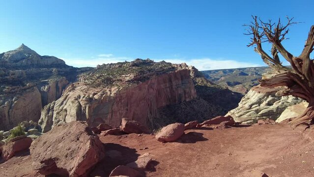 Cassidy Arch Comes Into View Around The Corner of Trail in Capitol Reef National Park