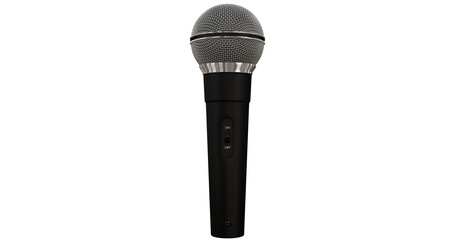 microphone isolated on transparent background with glossy diaphragm