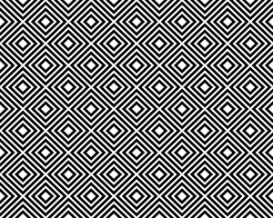 Black and white rhombus, seamless pattern  - 544442356