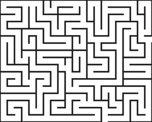 Rectangle maze isolated on white background	
