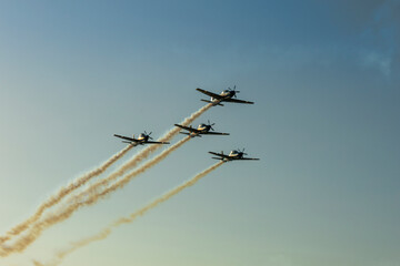 presentation of the Brazilian air force demonstration squadron in Fortaleza Ceara