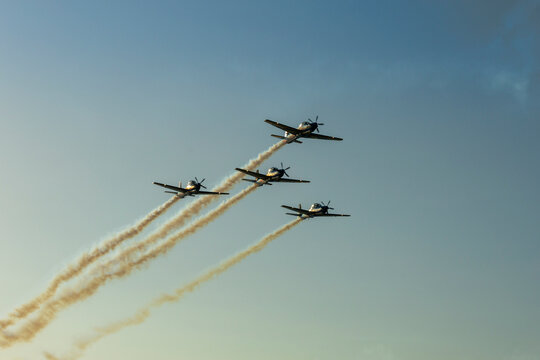 presentation of the Brazilian air force demonstration squadron in Fortaleza Ceara