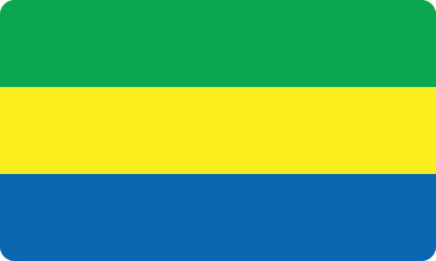 Flag of Gabon,vector illustration