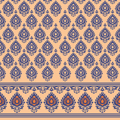 Decorative organic vector pattern design. Fabric vector design 