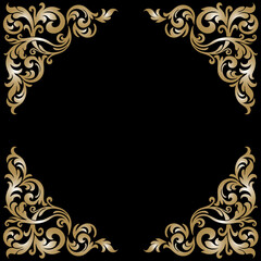 Oriental vector damask patterns for greeting cards and wedding invitations