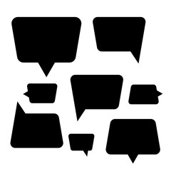 Group of speech bubbles with black color