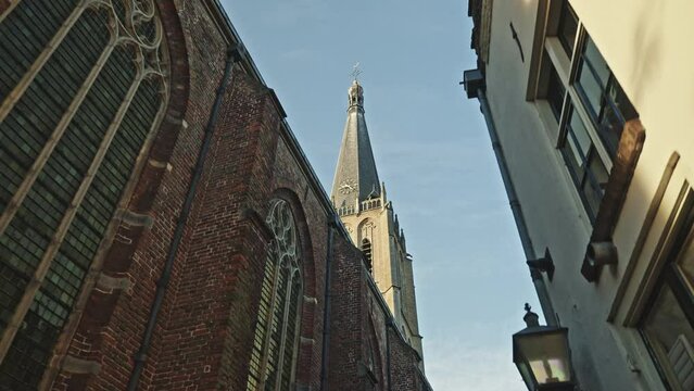 Historic church building in Doesburg, Gelderland, Netherlands.