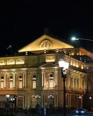 Fototapeta na wymiar Colon theatre at night Buenos Aires