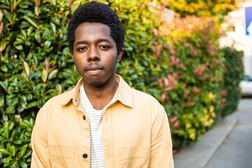 Portrait of young African American man.