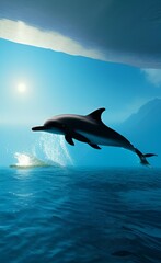 Dolphin and water