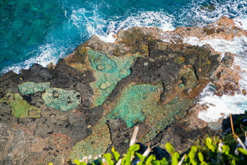 Makapu'u Tide Pools along the Pacific Ocean on the eastern side of Oahu island in Hawaii, United...