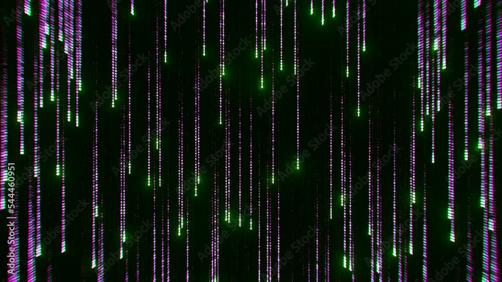 Poster abstract matrix effect with running lines of code. design. cyber reality of millions of tiny symbols