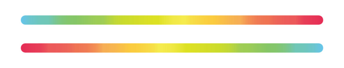 Obraz premium Colorful horizontal slider bar templates for different level indicator tools. Vector cartoon illustration isolated on white background.