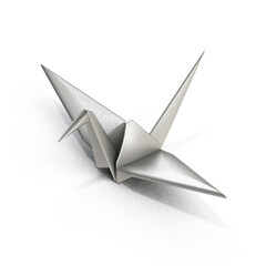 Origami Tsuru Silver