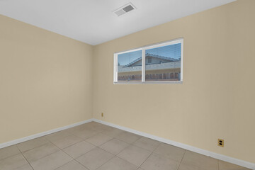 Bedroom with carpet and walls