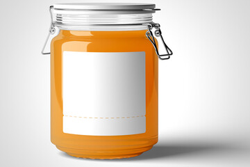 jar of honey bottle isolated empty background for mockup