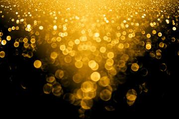 Fancy gold black glitter sparkle 50th 50 wedding anniversary birthday background invite or golden Christmas dance invitation - 544467570