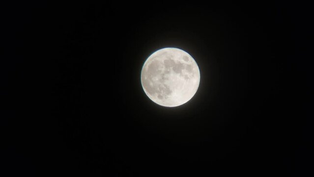 Night moon close-up on the sky
