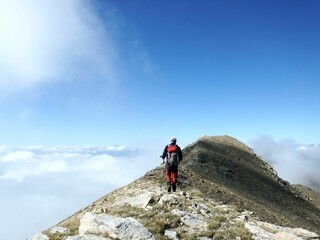 Fototapeta premium Vall the Boí, Pyrenees, Spain. A Hike over the ridge and summits around the valley of Boí during autumn. 