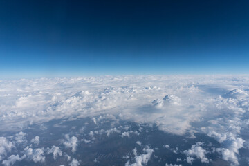 View from a airplane window at 35.000 feet high - 544476329