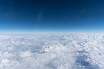 View from a airplane window at 35.000 feet high - 544476340