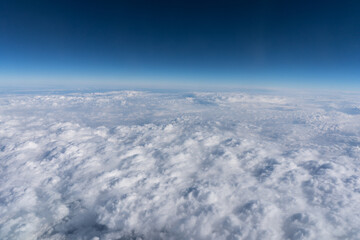 View from a airplane window at 35.000 feet high - 544476343
