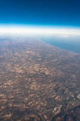 View from a airplane window at 35.000 feet high - 544476352