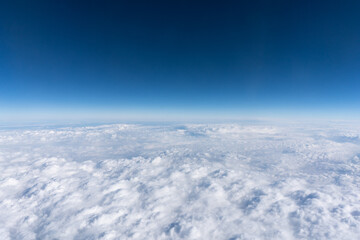 View from a airplane window at 35.000 feet high - 544476357