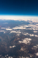View from a airplane window at 35.000 feet high - 544476359
