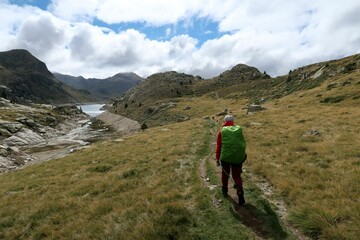 Pyrenees, Carros de Foc hiking tour. A week long hike from hut to hut on a natural scenery with lakes, mountains and amazing flora and fauna.
