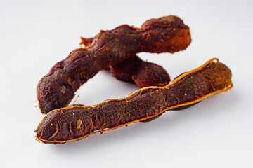 sweet and sour tamarind on a white background