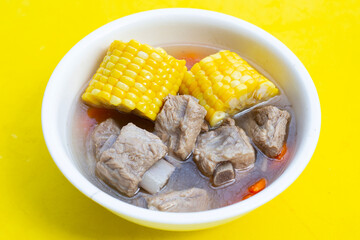 Pork Rib Soup with Corn and Carrots
