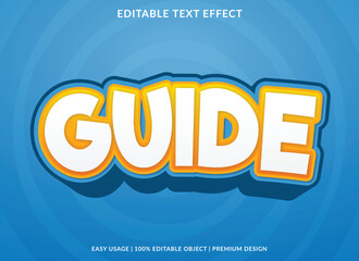 Obraz premium guide editable text effect template with abstract background use for business logo and brand